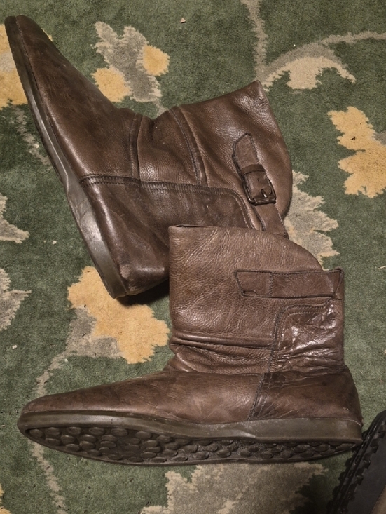 Kenneth Cole Brown Leather Ankle Boots with Buckle Detail main image 7